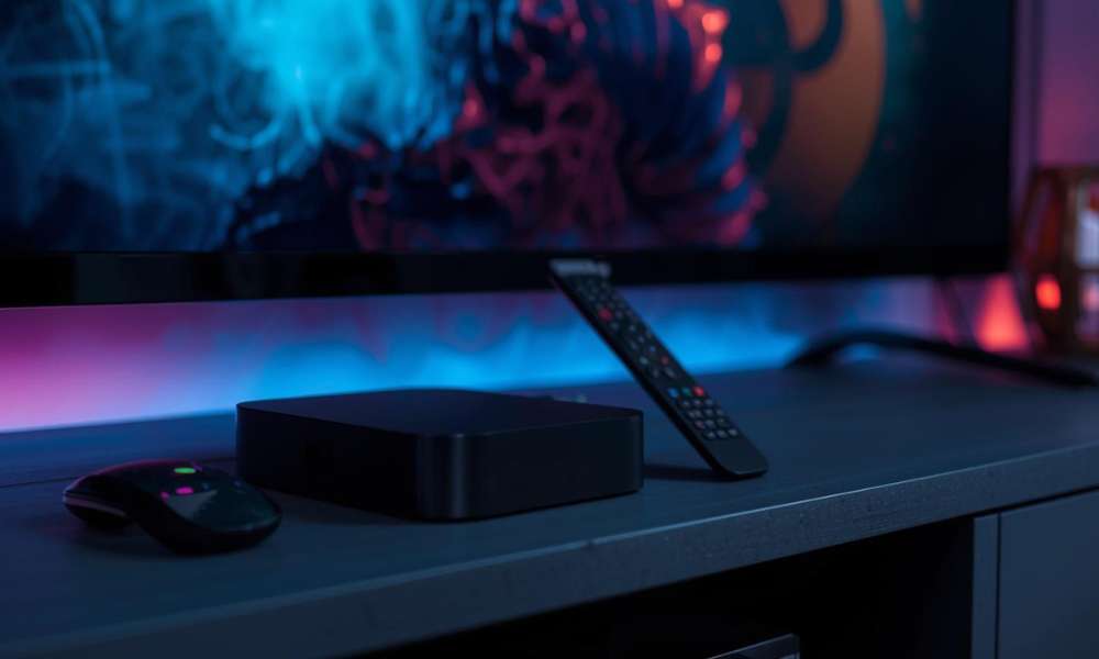 De Gebruikersinterface van een Android TV IPTV Box